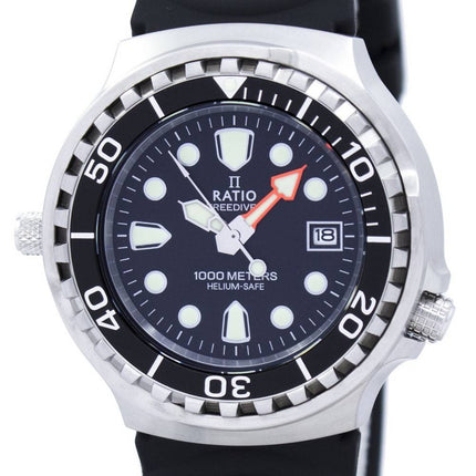 Ratio FreeDiver Helium Safe 1000M Sapphire Quartz 1038EF102V Men's Watch