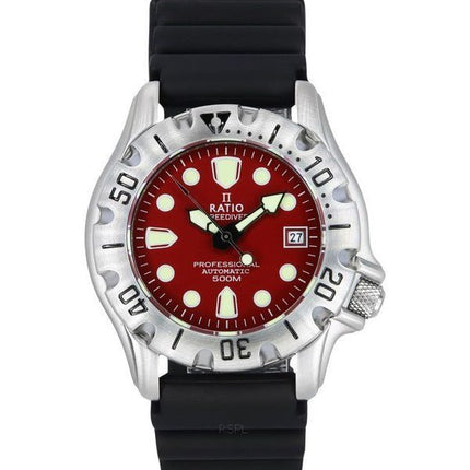 Ratio FreeDiver Professional 500M Sapphire Red Dial Automatic 32BJ202A-RED Men's Watch