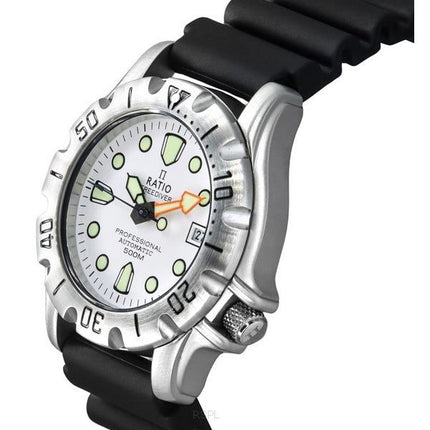 Ratio FreeDiver Professional 500M Sapphire White Dial Automatic 32BJ202A-WHT Mens Watch