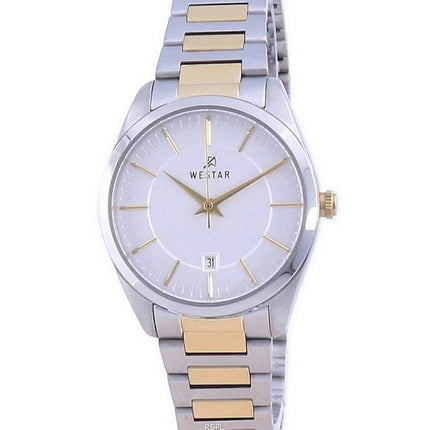 Westar Silver Dial Two Tone Stainless Steel Quartz 40213 CBN 107 Women's Watch