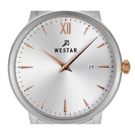 Westar Profile Two Tone Stainless Steel Silver Dial Quartz 40215SPN607 Womens Watch