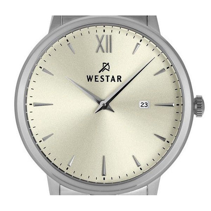 Westar Profile Stainless Steel Light Champagne Dial Quartz 50215STN102 Mens Watch