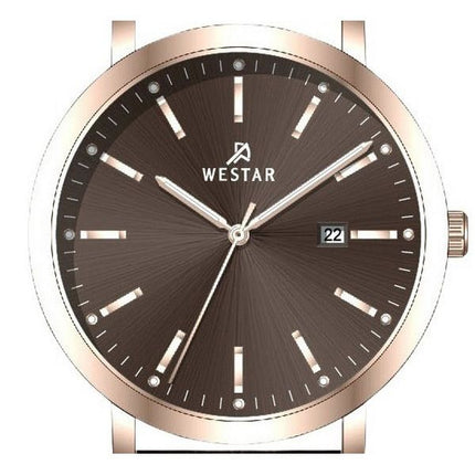 Westar Profile Leather Strap Brown Dial Quartz 50216PPN620 Men's Watch