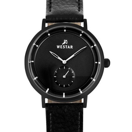 Westar Profile Leather Strap Black Dial Quartz 50246BBN103 Mens Watch