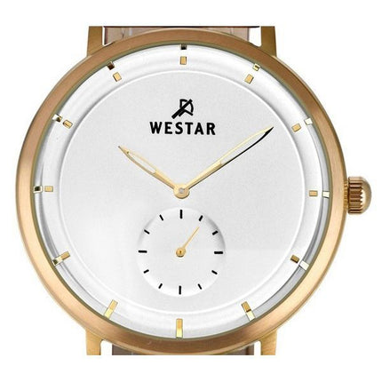 Westar Profile Leather Strap Silver Dial Quartz 50246BZZ187 Mens Watch