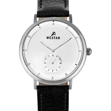 Westar Profile Leather Strap Silver Dial Quartz 50246STN107 Mens Watch