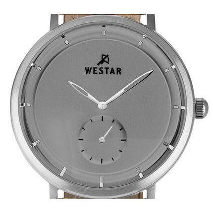 Westar Profile Leather Strap Grey Dial Quartz 50246STN186 Mens Watch