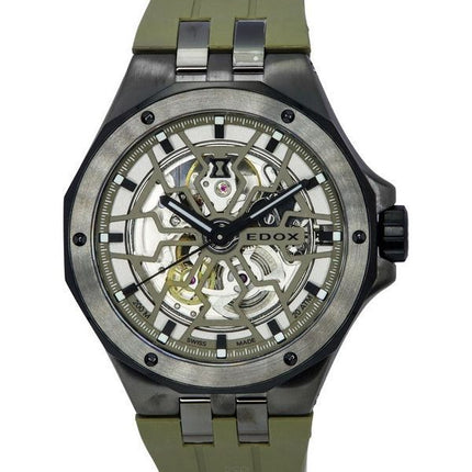 Edox Delfin Mecano Green Skeleton Dial Automatic Diver's 85303357GNCAVVONB 200M Men's Watch