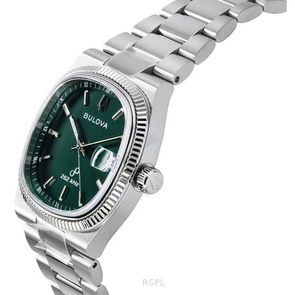 Bulova Classic Super Seville 262kHz Precisionist Stainless Steel Green Dial Quartz 96B439 Men's Watch