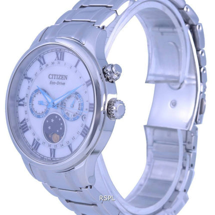 Citizen Moon Phase White Dial Stainless Steel Eco-Drive AP1050-81A Mens Watch