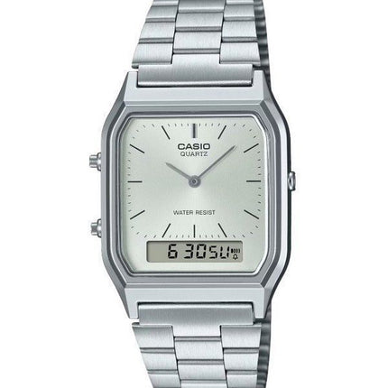 Casio Vintage Analog Digital White Dial Quartz AQ-230A-7A Women's Watch