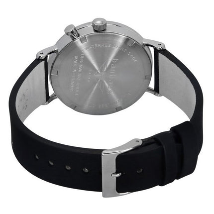 Bauhaus Classic Black Leather Strap White Dial Solar 21121 Men's Watch