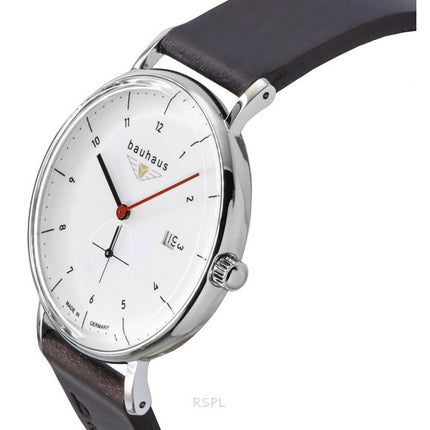 Bauhaus Classic Leather Strap White Dial Quartz 21301 Men's Watch