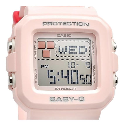 Casio Baby-G Plus Digital Pink Resin Strap Quartz BGD-10L-4 100M Women's Watch With Extra Band Loops