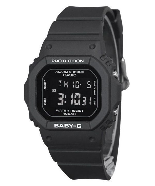 Casio Baby G Digital Black Resin Strap Quartz BGD 565U 1 100M Womens Watch