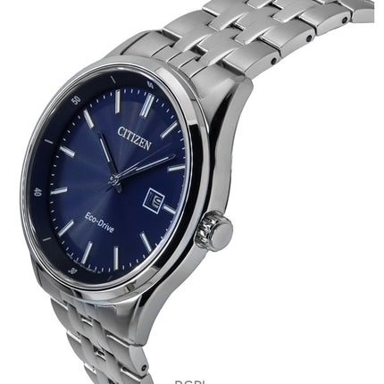 Citizen Eco-Drive Stainless Steel Blue Dial BM7560-59L 100M Men's Watch