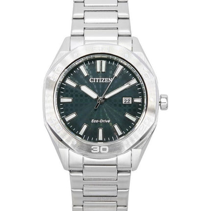 Citizen Eco-Drive Stainless Steel Green Dial BM7630-80X 100M Men's Watch