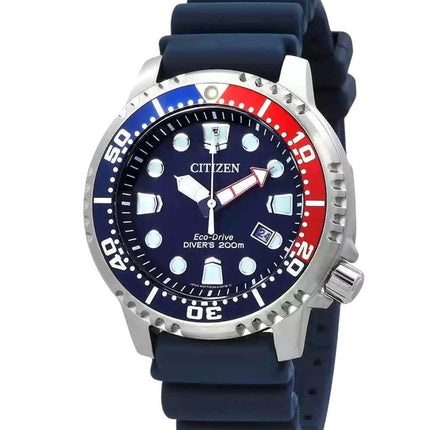 Citizen Promaster Dive Polyurethane Strap Blue Dial Eco-Drive BN0168-06L 200M Men's Watch