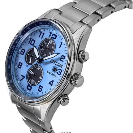 Citizen Eco-Drive Chronograph Limited Edition Stainless Steel Blue Dial CA0770-72M 100M Men's Watch