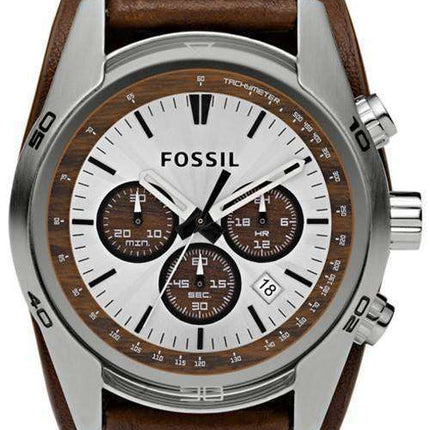 Fossil Cuff Chronograph Tan Leather CH2565 Men's Watch