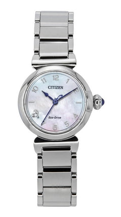 Citizen L Mae Diamond Accents Stainless Steel Mother Of Pearl Dial Eco-Drive EM1130-83D Women's Watch