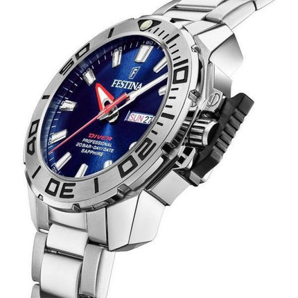 Festina Diver Stainless Steel Blue Dial Quartz F20665-1 200M Mens Watch