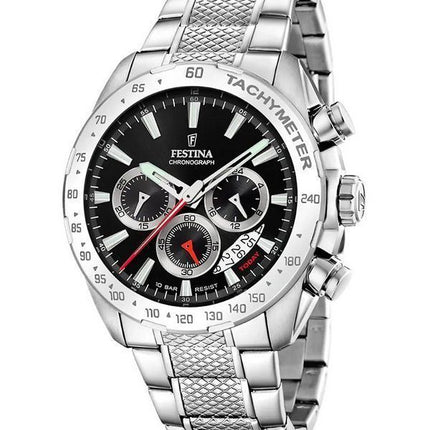 Festina Chrono Sport Stainless Steel Black Dial Quartz F20668-4 100M Mens Watch