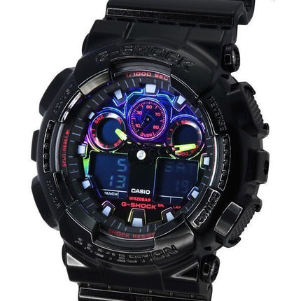 Casio G-Shock Quartz Sports GA-100RGB-1A GA100RGB-1 Men's Watch