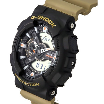 Casio G-Shock Analog Digital Resin Strap Black Dial Quartz GA-110TU-1A5 200M Men's Watch