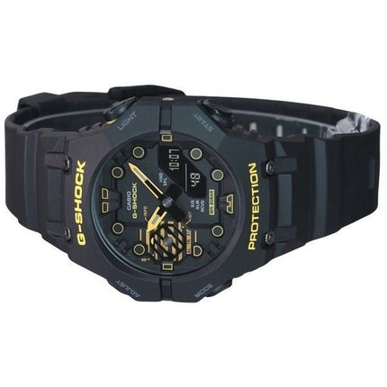 Casio G-Shock Caution Yellow Mobile Link Analog Digital Resin Strap Black Dial Quartz GA-B001CY-1A 200M Mens Watch