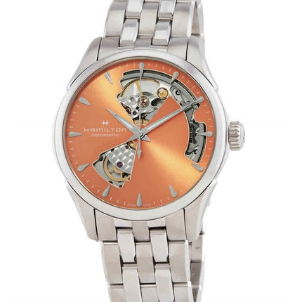 Hamilton Jazzmaster Stainless Steel Apricot Open Heart Dial Automatic H32215100 Women's Watch