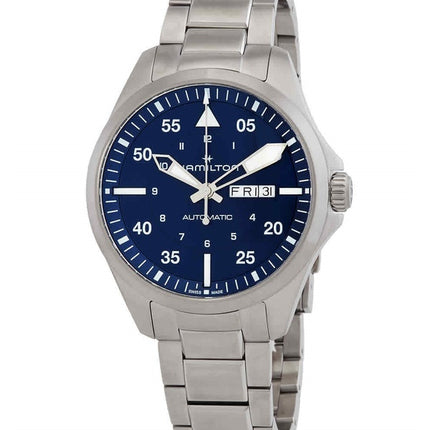 Hamilton Khaki Aviation Pilot Stainless Steel Blue Dial Automatic H64635140 100M Men's Watch