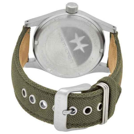 Hamilton Khaki Field Mechanical Canvas Strap Green Dial H69439363 Men's Watch