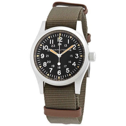 Hamilton Khaki Field Green Nylon Strap Black Dial Mechanical H69439931 Men's Watch