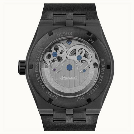 Ingersoll The Broadway Moonphase Dual Time Black Skeleton Dial Automatic I12908 Men's Watch