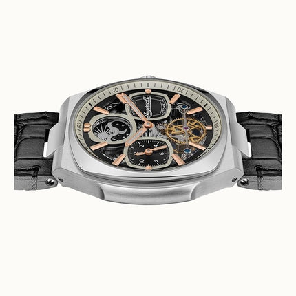 Ingersoll The Spirit Moon Phase Leather Strap Black Skeleton Dial Automatic I15801 Men's Watch