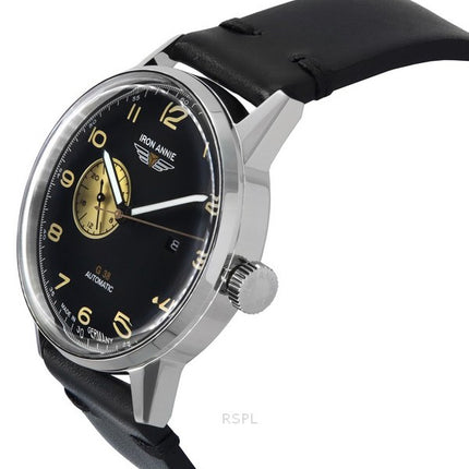 Iron Annie G38 Leather Strap Black Dial Automatic 53682 100M Men's Watch