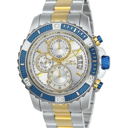 Invicta Pro Diver Chronograph Two Tone Stainless Steel Silver Dial Quartz 23994 100M Men's Watch