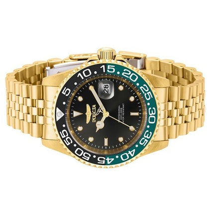 Invicta Pro Diver Gold Tone Stainless Steel Black Dial Quartz Diver's 36043 200M Men's Watch