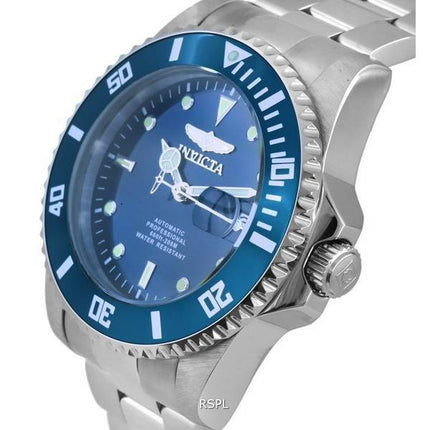 Invicta Pro Diver Stainless Steel Blue Dial Automatic Divers 36972 200M Mens Watch