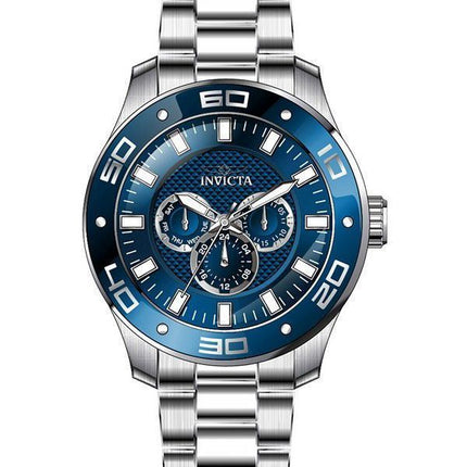 Invicta Pro Diver Scuba GMT Stainless Steel Blue Dial Quartz 45757 100M Men's Watch