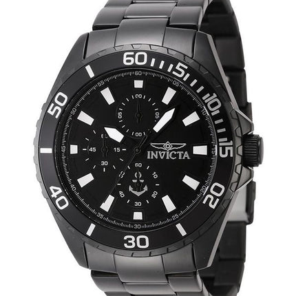 Invicta Ocean Voyage Chronograph Stainless Steel Black Dial Quartz 46284 Men's Watch