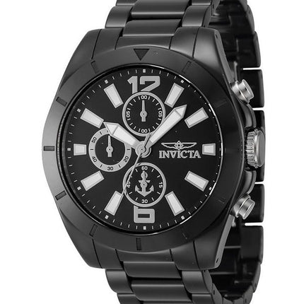 Invicta Ocean Voyage Chronograph Ceramic Bracelet Black Dial 46298 100M Men's Watch