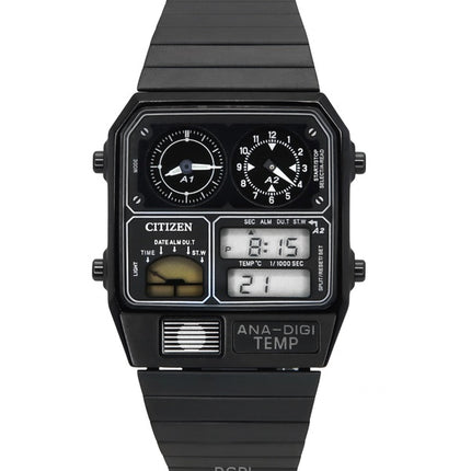 Citizen Analog Digital Dual Time Stainless Steel Black Dial Quartz JG2105-93E Men's Watch