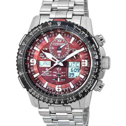 Citizen Promaster Skyhawk Perpetual Calendar Red Dial Eco-Drive JY8086-89X 200M Men's Watch