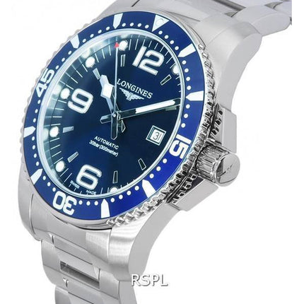 Longines HydroConquest Sunray Blue With Super-LumiNova Dial Automatic Diver's L3.841.4.96.6 300M Men's Watch