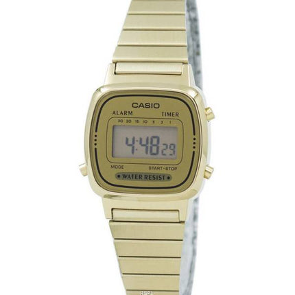 Casio Digital Stainless Steel Alarm Timer LA670WGA-9DF LA670WGA-9 Women's Watch