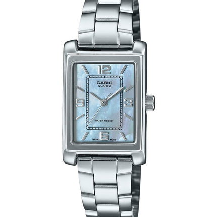 Casio Standard Analog Stainless Steel Mother Of Pearl Dial Quartz LTP-1234DS-2A Women's Watch