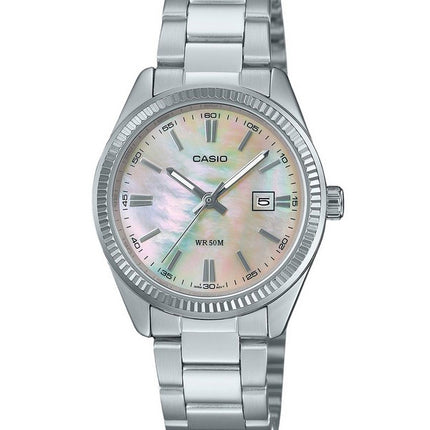 Casio Standard Analog Stainless Steel Mother Of Pearl Dial Quartz LTP-1302DS-4AV Women's Watch