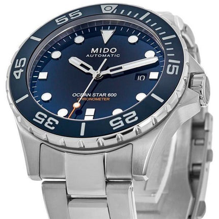 Mido Ocean Star 600 Chronometer Blue Dial Automatic Divers M026.608.11.041.01 600M Mens Watch